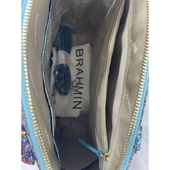 NWT Brahmin Large Duxbury Frisky Montego Leather Satchel & Veronica Wallet - Picture 11 of 12